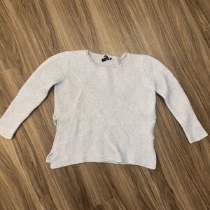 Eileen Fisher‎ Slit Side Alpaca Organic Cotton Blend Sweater Size Large